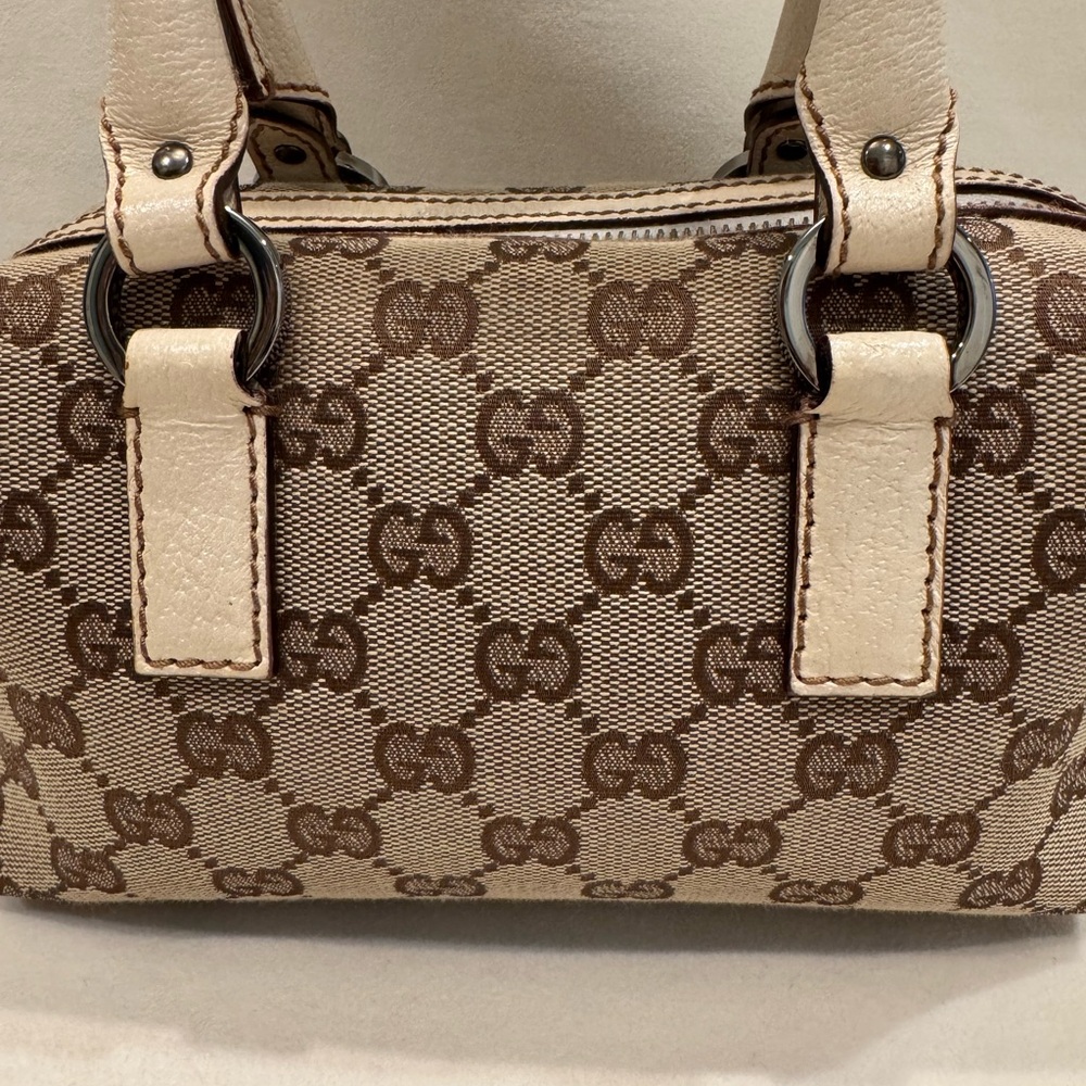 Gucci Beige GG Print Monogram Canvas Mini Handbag - Picture 8 of 16